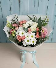 Букет цветов из:  Розы, Лизиантусы и Хризантемы в Жилино-2