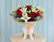 Букет цветов из:  Лилии и Розы #REPLACE_PRED# Жилино-2