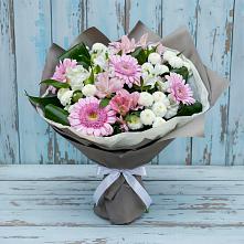 Букет цветов из:  Герберы, Альстромерии и Хризантемы #REPLACE_PRED# Жилино-2