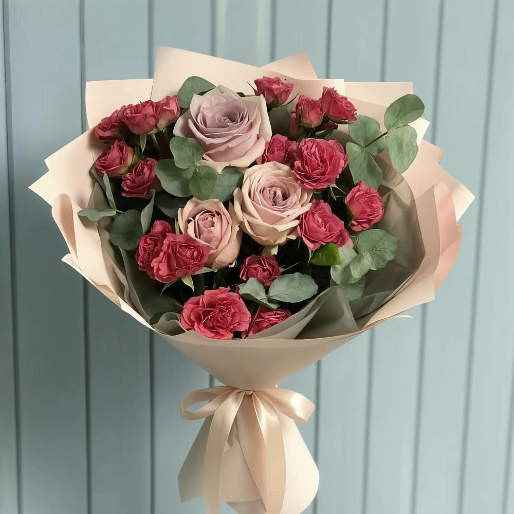 Букет цветов из: Гвоздики и Розы в Жилино-2