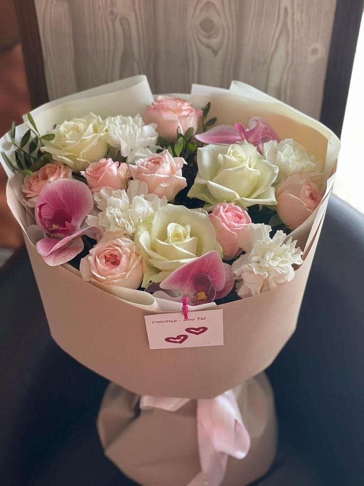 Букет цветов из: Орхидеи, Розы и Гвоздики в Жилино-2