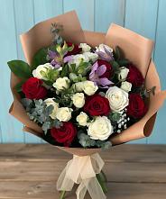 Букет цветов из:  Розы и Альстромерии в Жилино-2