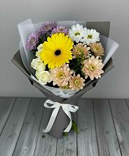 Букет цветов из:  Розы, Герберы и Хризантемы в Жилино-2