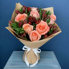 Букет цветов из:  Розы и Альстромерии в Жилино-2