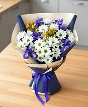 Букет цветов из:  Розы, Ирисы и Хризантемы в Жилино-2