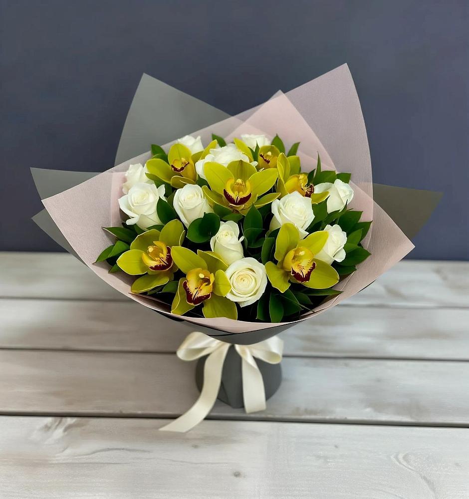 Букет цветов из: Орхидеи и Розы в Жилино-2