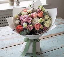 Букет цветов из:  Розы, Лизиантусы и Гвоздики #REPLACE_PRED# Жилино-2