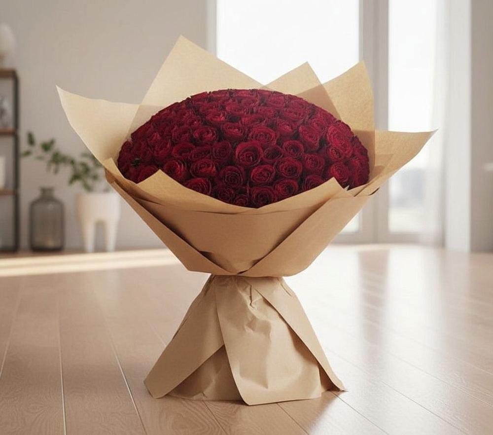 Букет 101 Красная роза в Жилино-2