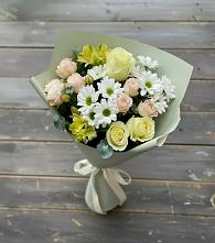 Букет цветов из:  Альстромерии, Розы и Хризантемы в Жилино-2