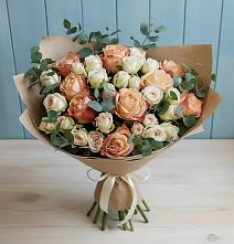 Букет цветов из:  Альстромерии и Розы в Жилино-2
