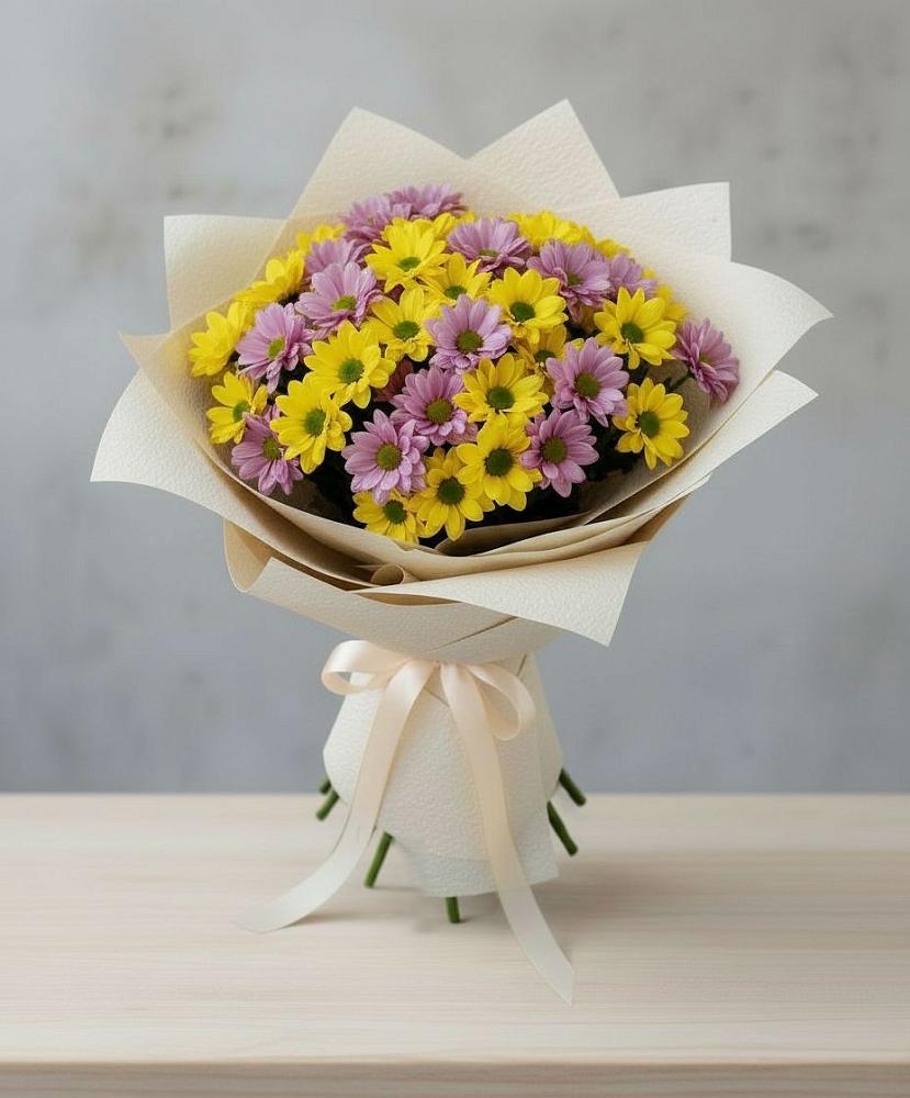 Букет цветов из: Хризантемы в Жилино-2